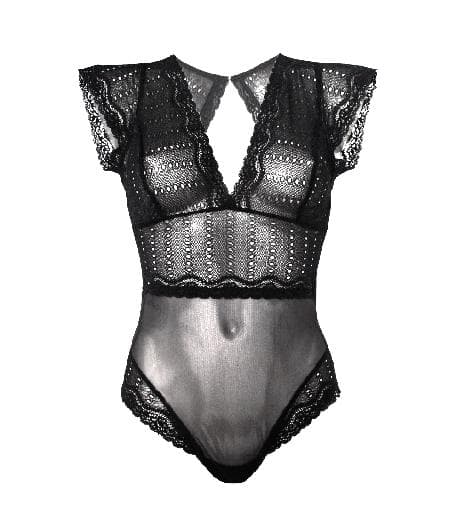 Amara Black Eyelet Bodysuit