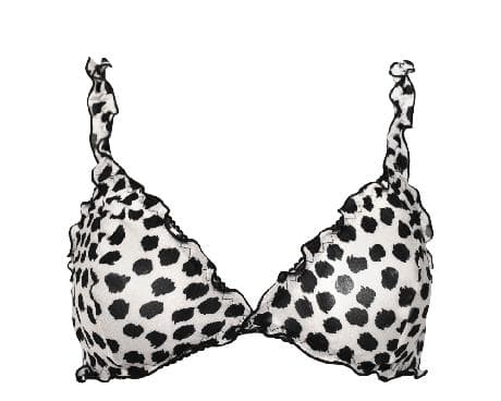 White Leo Frilly Bralette