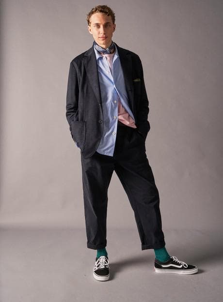 Recycled Italian Sky Slub Shirt Jacket