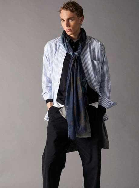 Recycled Italian Sky Bengal Shirt Jacket