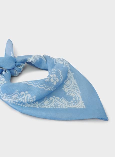 Cotton & Cashmere  Sky Print Como Bandana