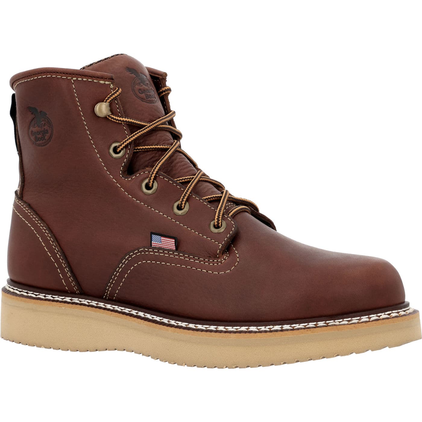 Georgia Boot Men's USA-Made Wedge SPR Leather Work Boot